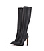 High Italian knee boots VESTA with 10cm stiletto heels in genuine leather