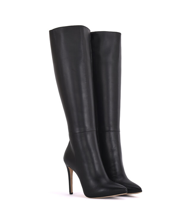 CUSTOM High Italian KNEE boots VESTA-10 with stiletto heels in genuine leather