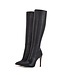 CUSTOM High Italian KNEE boots VESTA-10 with stiletto heels in genuine leather