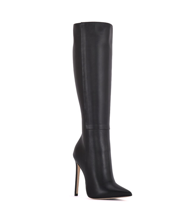 Made to measure - High knee boots with platform heels in real leather ...