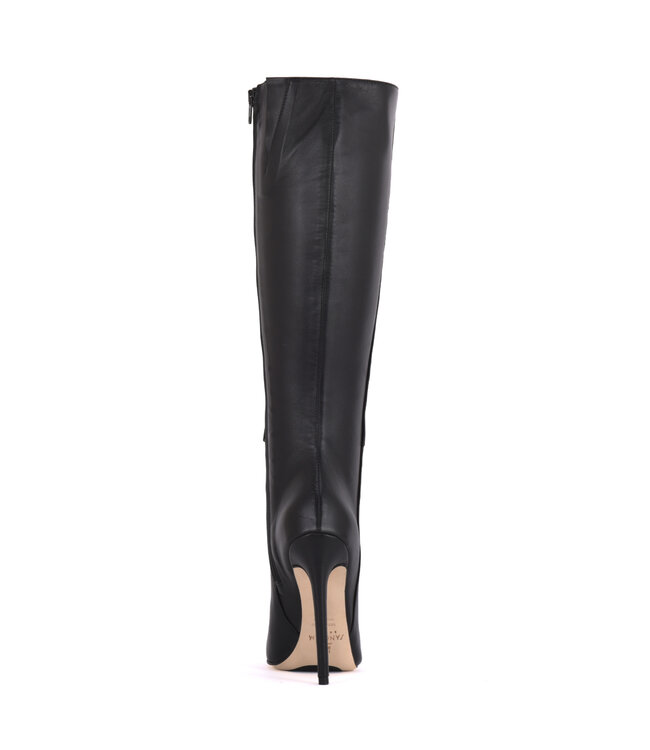 Made to measure - High knee boots with platform heels in real leather ...