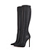 CUSTOM High Italian KNEE boots VESTA-12 with stiletto heels in genuine leather