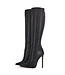 CUSTOM Hohe italienische Kniestiefel VESTA mit Stilettoabsatz aus echtem Leder