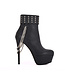 High Italian ankle boots with platform heels in real leather