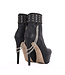 High Italian ankle boots with platform heels in real leather