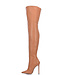 High Italian THIGH boots VESPER with full back zipper in genuine leather