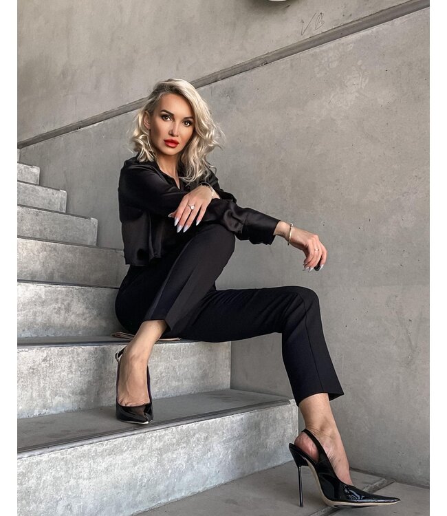 Sanctum SCARLET POINTY SLINGBACK  PUMPS ZWART GLANZEND