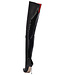 CUSTOM - High Italian crotch boots GAIA with stiletto heels in genuine patent leather