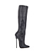 CUSTOM VENUS KNIESTIEFEL SCHWARZES NAPPA