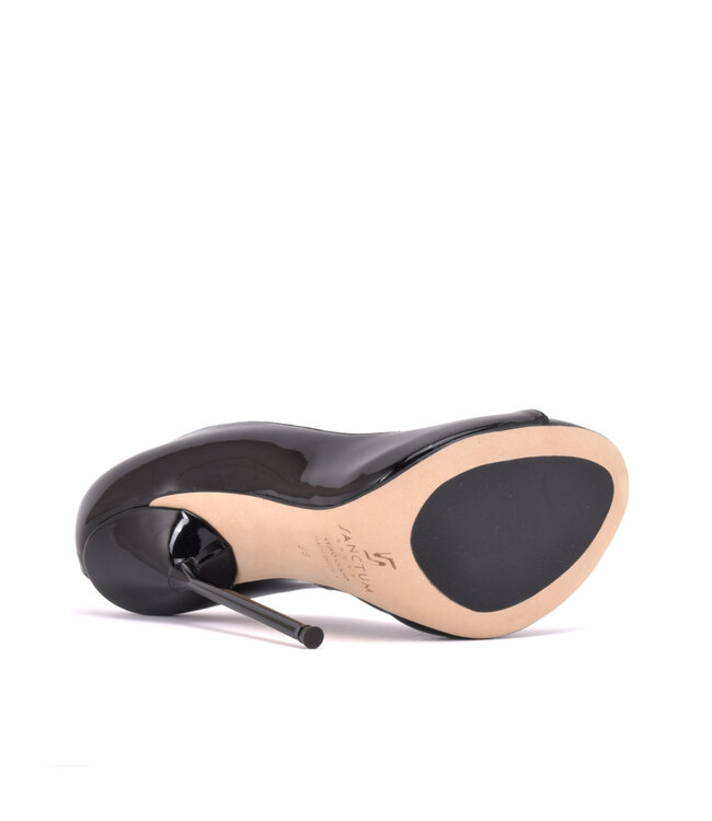 Sanctum pumps CLAUDINE ZWARTE GLANZENDE OPEN TEEN PUMPS