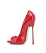 Sanctum CLAUDINE RED SHINY OPEN TOE PUMPS