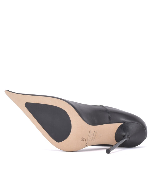 CUSTOM - CRUELLA EXTREME POINTY PUMPS ZWART NAPPA