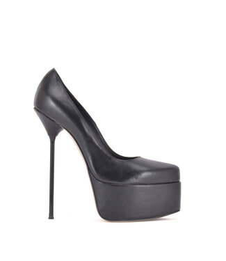 CUSTOM ALEXANDRA ZWARTE MATTE PLATFORMPUMPS