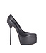 Custom made ALEXANDRA BLACK MATTE PLATFORM PUMPS