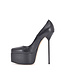 Custom made ALEXANDRA BLACK MATTE PLATFORM PUMPS