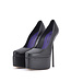 Custom made ALEXANDRA BLACK MATTE PLATFORM PUMPS