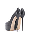 Custom made ALEXANDRA BLACK MATTE PLATFORM PUMPS