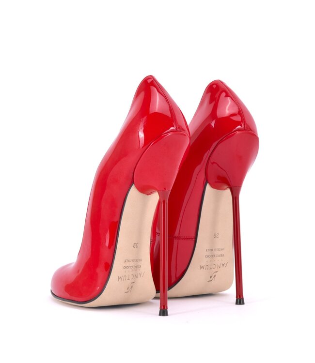 Sanctum Shoes VALENTINA RED SHINY ROUND NOSED PUMPS