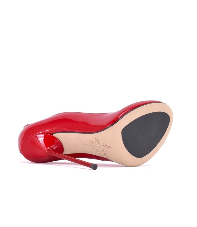 Sanctum Shoes VALENTINA ROTE GLÄNZENDE PUMPS MIT RUNDER SPITZE