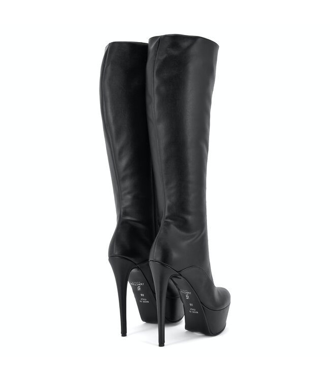 Sanctum Shoes NINA Schnür-Plateau-Stiefel Schwarz Matt