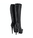 Sanctum Shoes NINA LACE UP PLATFORM BOOTS BLACK MATTE