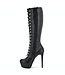 Sanctum Shoes NINA LACE UP PLATFORM BOOTS BLACK MATTE