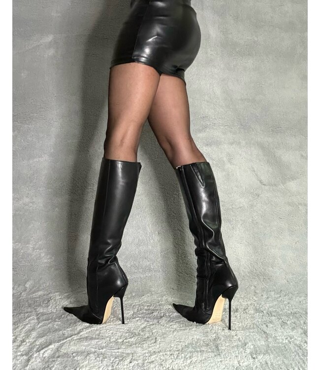 Gabriela in the extra pointy Elektra knee boots