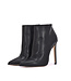 CUSTOM Hoge Italiaanse enkellaarsjes VESTA met stilettohakken van echt leer