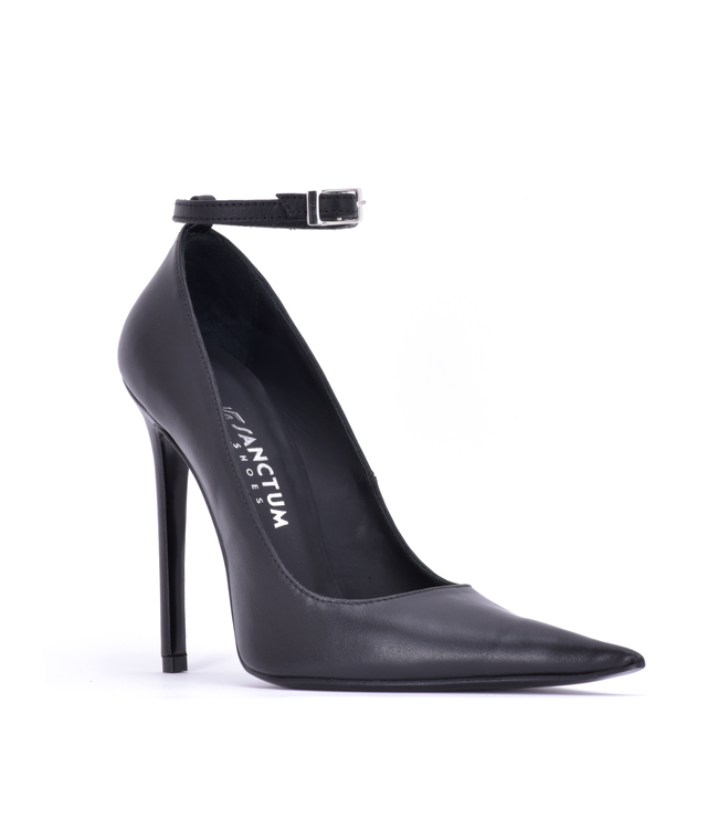 ANNE EXTREME SPITZE PUMPS MIT RIEMCHEN SCHWARZ NAPPA