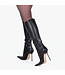 ELEKTRA EXTREME POINTY KNEE BOOTS BLACK NAPPA