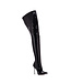 High Italian crotch boots JULIETTE with stiletto heels in genuine patent leather
