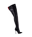 High Italian crotch boots JULIETTE with stiletto heels in genuine patent leather