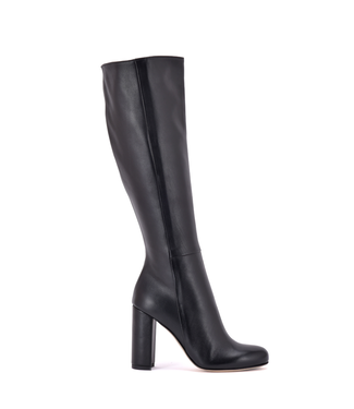 CUSTOM BLOSSOM KNEE BOOTS BLACK NAPPA