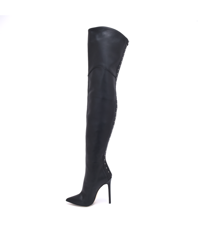 Sanctum Custom MANOUK THIGH BOOTS BLACK NAPPA with STUDS