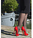 Sanctum CLAUDINE RODE GLANZENDE OPEN TEEN PUMPS