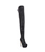 CUSTOM High Italian crotch boots ISIS with platform heels in real leather