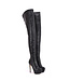CUSTOM Hohe italienische Crotch-Stiefel ISIS mit Plateauabsatz aus echtem Leder