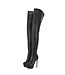 CUSTOM Hohe italienische Crotch-Stiefel ISIS mit Plateauabsatz aus echtem Leder
