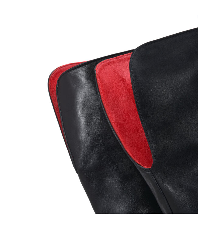 CUSTOM High Italian crotch boots ISIS with platform heels in real leather