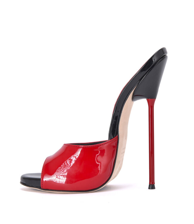 Extreme high Italian mules MAIA with metal needle heels