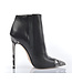 CUSTOM High Italian ankle boots VESTA with python stiletto heels in real leather
