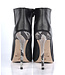 CUSTOM High Italian ankle boots VESTA with python stiletto heels in real leather