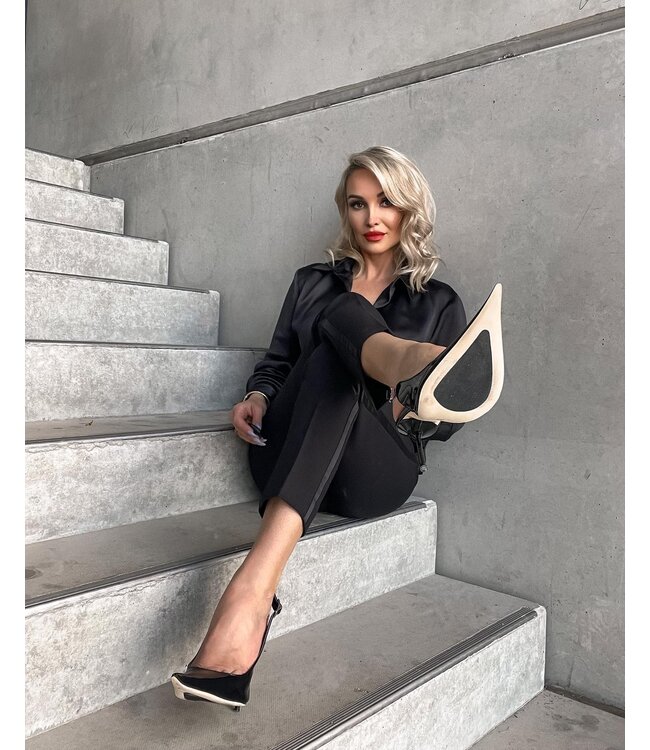 Sanctum Custom SCARLET POINTY SLINGBACK  PUMPS SCHWARZ GLÄNZEND