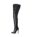 High Italian crotch boots VESTA with stiletto heels in genuine leather