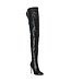 High Italian crotch boots VESTA with 10cm stiletto heels in genuine leather