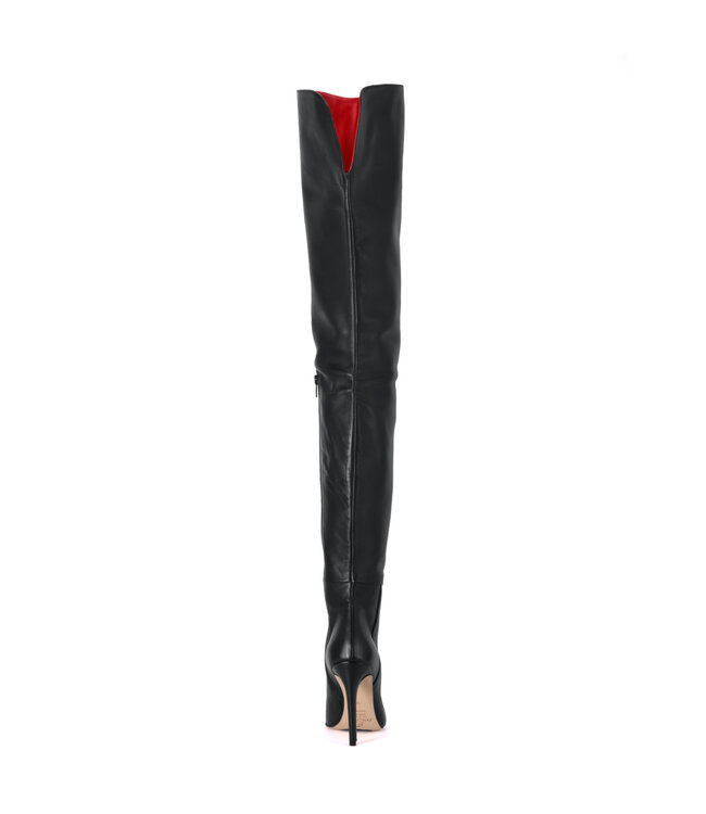 High Italian crotch boots VESTA with 10cm stiletto heels in genuine leather