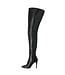 High Italian crotch boots VESTA with 10cm stiletto heels in genuine leather