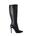 Hohe italienische Kniestiefel VESTA mit 10 cm Pfennigabsatz aus echtem Leder