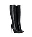 High Italian knee boots VESTA with 10cm stiletto heels in genuine leather