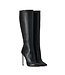 High Italian knee boots VESTA with stiletto heels in real leather